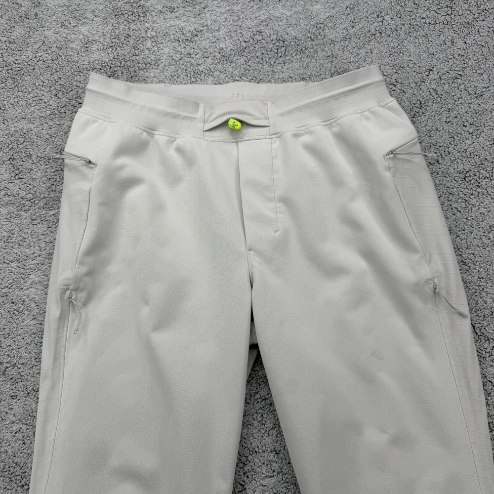 Lululemon Fast Free Running Pant Men Small Gray Tapered Ankle Zip Pocket Stretch